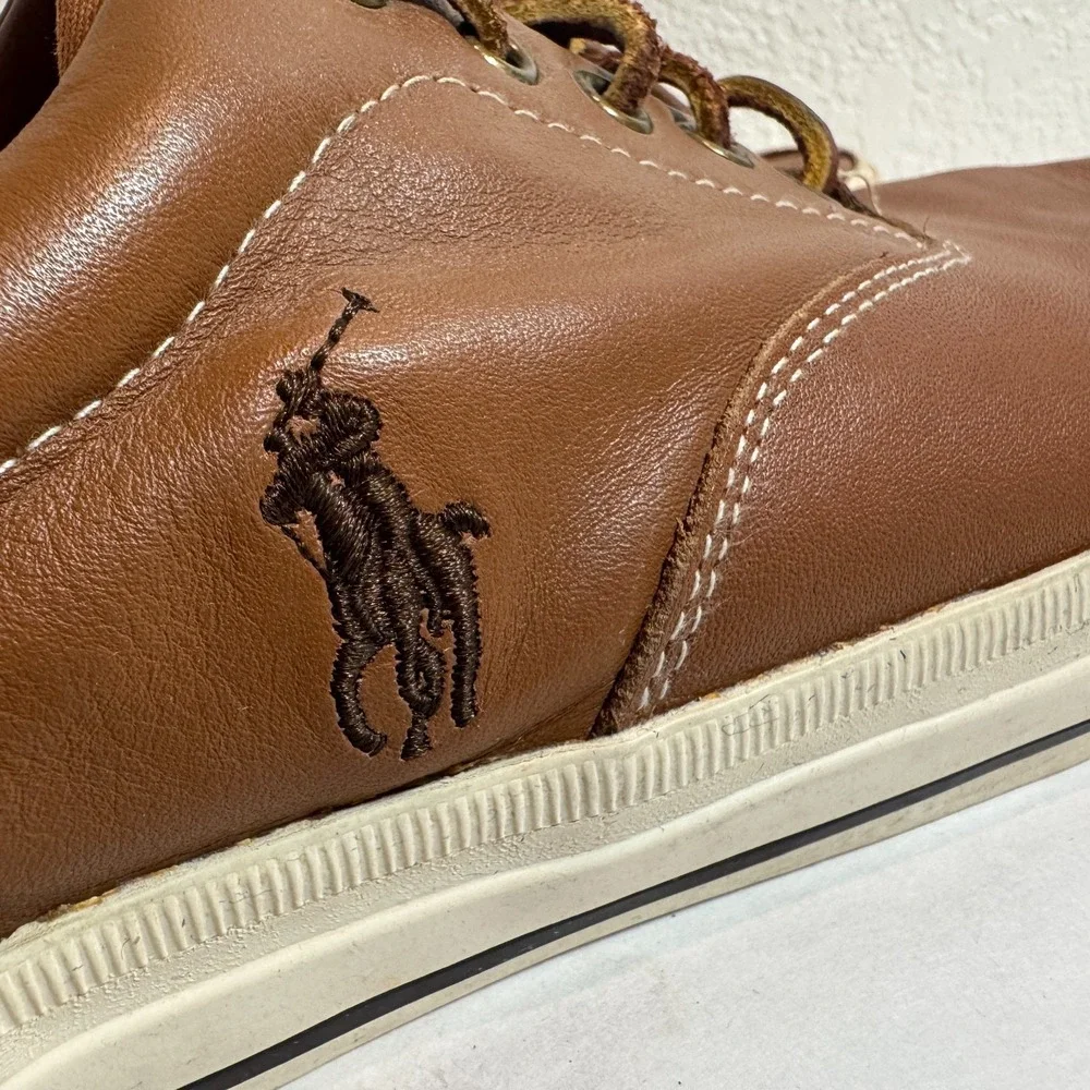 Polo Ralph Lauren Mens Vaughn‎ Soft Leather Upper Lace Up Sneaker Shoes 11.5 D